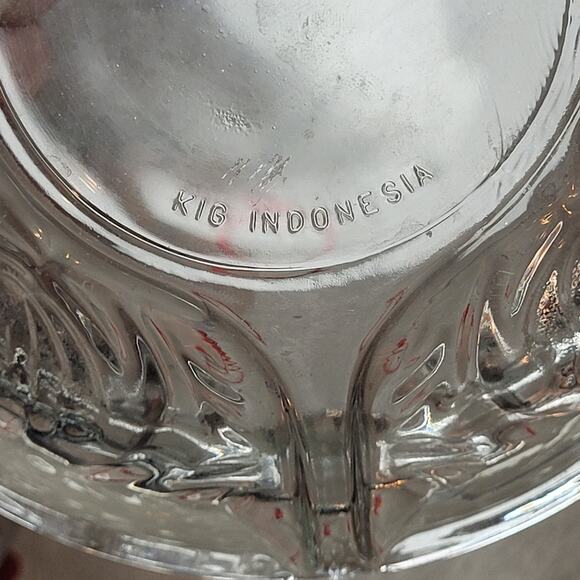 Vintage Pressed Heavy Frosted Glass Ashtray Indonesia Jewlery Catch All Dish - Picture 3 of 6